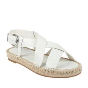 Marc Fisher LTD Tallia Leather Platform Espadrille Criss-Cross Strap Sandal 9.5